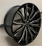 22" Borghini  B33-M Wheel 🌟 22X9.5 +30 6X139.7 🌟 C.B 78.1 Black & Machined Window Rim